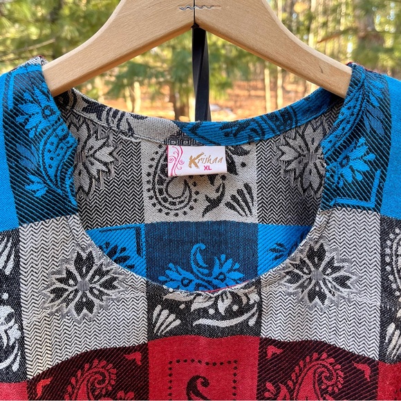 90s Krishaa Indian Kashmiri Tunic Dress Size XL - Picture 12 of 16